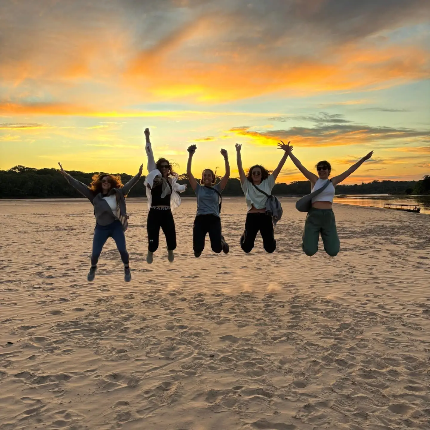 Amazon sunset cruise Tambopata River
