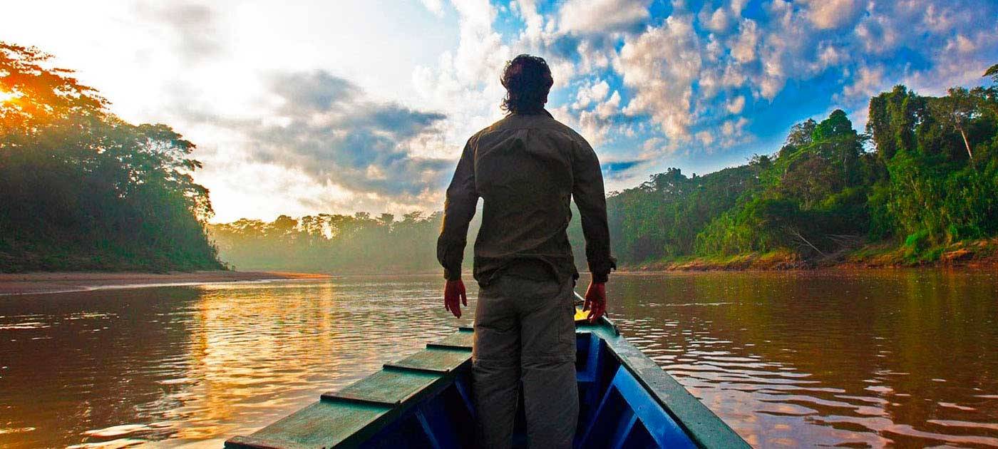 Amazon sunset cruise Tambopata River